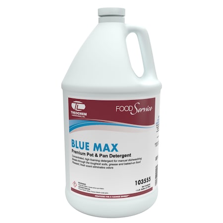 Theochem BLUE MAX - 4/1 GL CASE NATURAL, Manual Dishwashing Liquid, 4PK 103555-99991-7G